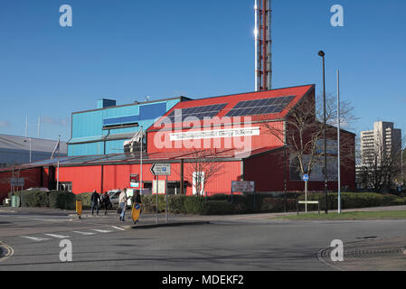 La chaleur, une partie de l'énergie de quartier de Southampton, où la chaleur géothermique est utilisée dans un système de chauffage. Banque D'Images