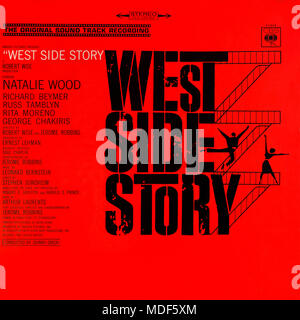 Altre immagini Leonard Bernstein - couverture originale de l'album en vinyle - West Side Story (Original Sound Track Recording) - 1961 Banque D'Images