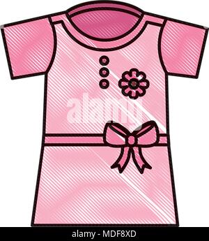 Vetements Bebe Fille Robe A La Mode Fleur Sur Des Cintres Image Vectorielle Stock Alamy