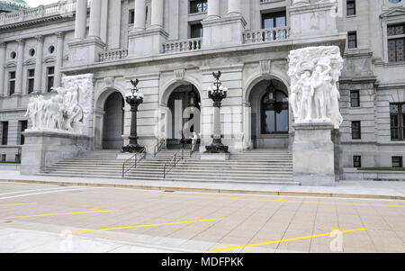 Pennsylvania State Capitol groupes sculpture ; Harrisburg, Pennsylvanie, USA Banque D'Images