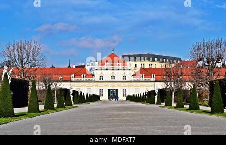 Abaisser le palais du Belvédère à Vienne, Autriche Banque D'Images