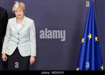 Belgique, Bruxelles, le 2017/11/24 : Partenariat oriental de l'UE sommet, ici avec la fonction de Premier ministre britannique Theresa peut Banque D'Images