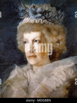 Portrait de Maria Carolina d'Asburgo - Lorena (Vienne, 13 agosto 1752 - Vienne, 8 settembre 1814) - Costanzo Angelini -la reine consort de Naples et la Sicile, épouse de Ferdinand IV de Naples et III de la Sicile. Banque D'Images