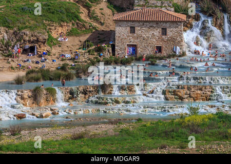 Cascate del Mulino (Saturnia cascade) Banque D'Images