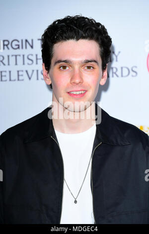 Jack Rowan participant à la British Academy Television vierge et de l'artisanat les candidatures a tenu à Londres Mondrian à Sea Containers, Londres. ASSOCIATION DE PRESSE Photo. Photo date : Jeudi 19 Avril, 2018. Crédit photo doit se lire : Ian West/PA Wire Banque D'Images