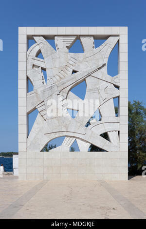 Monument aux combattants tombés et les victimes de la terreur fasciste. Rovinj, Croatie Banque D'Images