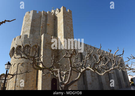 Église de pèlerinage des Saintes-Maries-de-la-Mer en Camargue France Banque D'Images