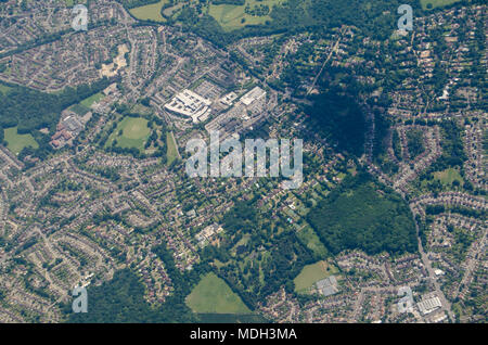 Vue aérienne de la princesse Royal University Hospital dans le quartier londonien de Bromley. Banque D'Images