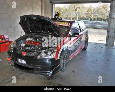 Oulton Park, Cheshire UK. 24 novembre 2017. Journée d'essai pour Civic Honda coupe Banque D'Images