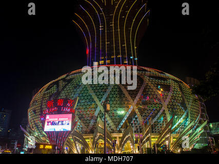 L'extérieur de l'hôtel et du casino de Lisbonne à Macao . Banque D'Images