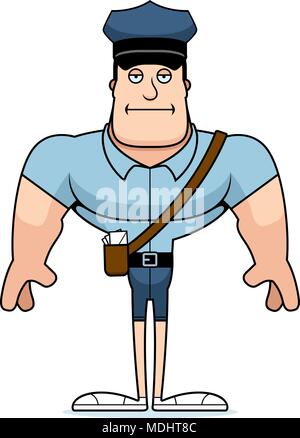 Une caricature de poste à s'ennuyer. Illustration de Vecteur