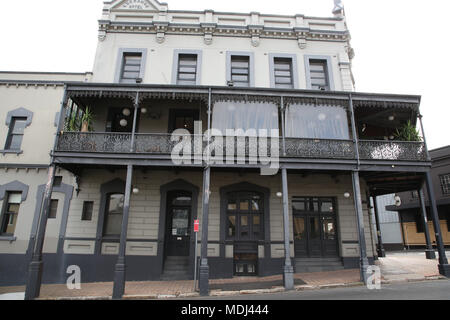 L'ancien hôtel d'échange pub classé au patrimoine situé à l'angle de la rue Mullens et Beattie Street, Balmain, une banlieue dans la région de l'ouest o Banque D'Images