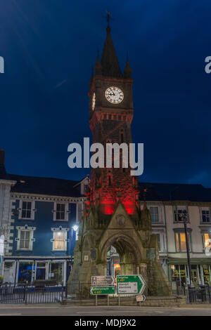 La tour de l'horloge. Machynlleth. Powys. Pays de Galles Banque D'Images