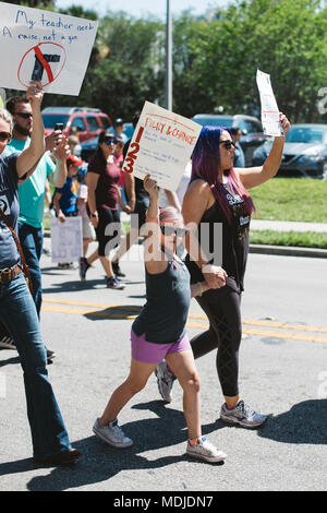 Mars pour notre vie au centre-ville d'événement national Orlando, Floride (2018). Banque D'Images