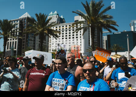 Mars pour notre vie au centre-ville d'événement national Orlando, Floride (2018). Banque D'Images