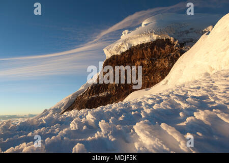 Rock Yanasacha mur dans le volcan Cotopaxi, AndesEcuador Banque D'Images