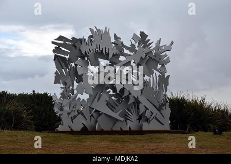 Sydney, Australie - Oct 27, 2017. Albert Paley : Interlace. Sculpture par la mer le long de la promenade côtière de Coogee à Bondi est la plus importante du monde à Banque D'Images