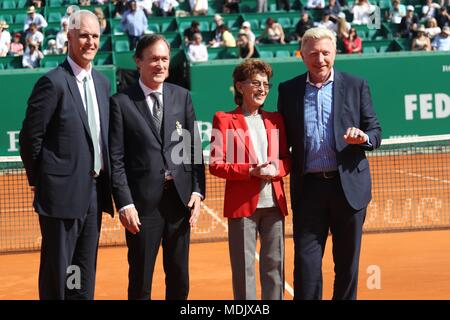 Monte Carlo, Monaco. Apr 19, 2018. Boris Becker lors de l'ATP Monte-Carlo Rolex Masters 2018, le 14 avril à 22, 2018 à Monaco - Photo Laurent Lairys / DPPI Crédit : Laurent Locevaphotos Lairys/agence/Alamy Live News Banque D'Images