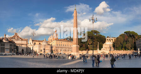 Obélisque, Piazza del Popolo, Rome, Latium, Italie Banque D'Images