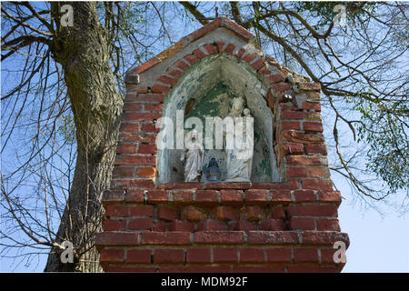 Jésus le Fils. Route de culte culte marial en Warmie, Pologne Banque D'Images