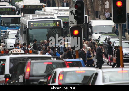 Le trafic lourd dans la ville de Sydney, New South Wales, Australia Banque D'Images