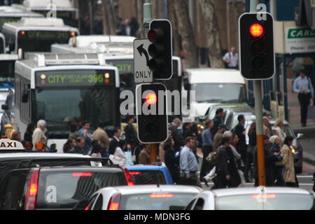 Le trafic lourd dans la ville de Sydney, New South Wales, Australia Banque D'Images