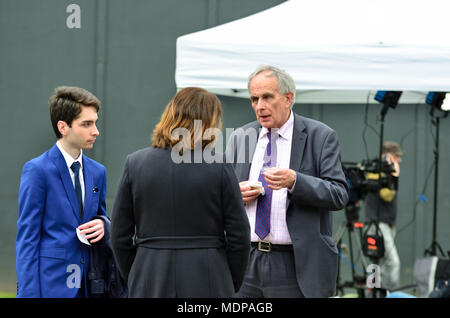 Peter Bone MP (Con : Abrantes) sur College Green, Westminster, Avril 2018 Banque D'Images