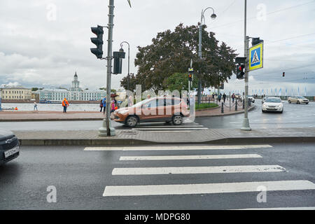 SAINT PETERSBURG - CIRCA Octobre 2017 : Saint Petersburg paysage urbain dans la journée. Banque D'Images