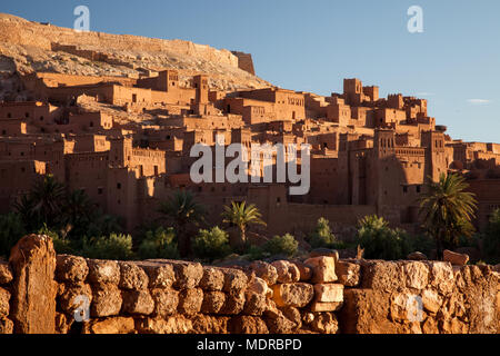 Ait Benhaddou, Maroc ; 13e siècle ville fortifiée, l'emplacement de plus de 20 films hollywoodiens. Banque D'Images