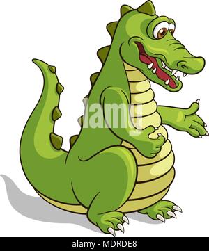 Cute cartoon style en crocodile, vector illustration Illustration de Vecteur