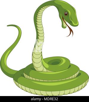 Illustration Vecteur de snake isolated on white Illustration de Vecteur