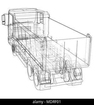 Camion européen vecteur décrit Illustration de Vecteur