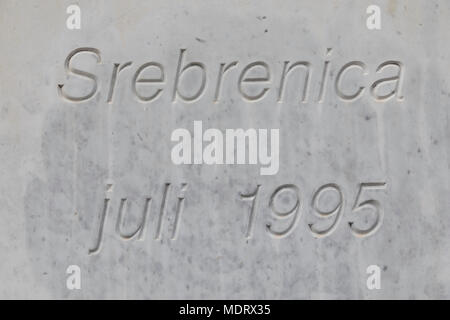 Srebrenica, la Bosnie-Herzégovine, le 16 juillet 2017 : Srebrenica, Potocari cimetière et mémorial aux victimes du génocide Banque D'Images