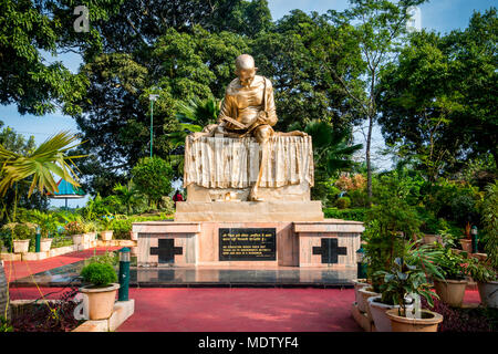 Mahatma Gandhi. Le monument monument à Port Blair, Inde Banque D'Images