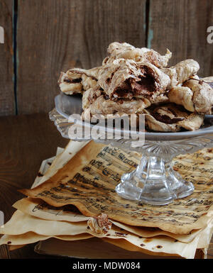 La meringue chocolat coockies Banque D'Images