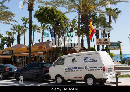 Promenade à Torremolinos Espagne Banque D'Images