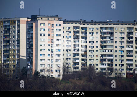 Les immeubles d'époque communiste à Gdansk, Pologne. 13 avril 2018 © Wojciech Strozyk / Alamy Stock Photo Banque D'Images