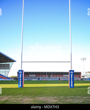 Manchester, UK. 20 avril 2018, Stade AJ Bell, Manchester, Angleterre ; Betfred Super League rugby, Salford Red Devils v Wakefield Trinity ; Crédit : Nouvelles Images /Alamy Live News Crédit : Nouvelles Images /Alamy Live News Banque D'Images