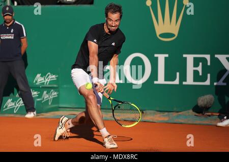 Monaco, Monaco. 20 avril 2018. Richard Gasquet France lors de l'ATP Monte-Carlo Rolex Masters 2018, le 14 avril à 22, 2018 à Monaco - Photo Laurent Lairys / DPPI Crédit : Laurent Locevaphotos Lairys/agence/Alamy Live News Banque D'Images