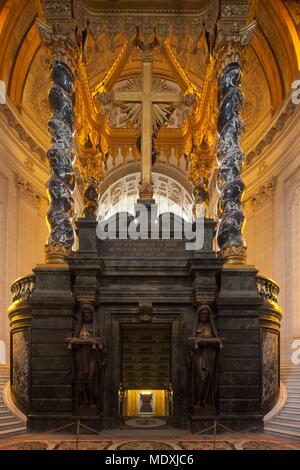 Paris, du Dôme des Invalides, tombeau de Napoléon Ier, tombe, l'entrée de la crypte, Banque D'Images