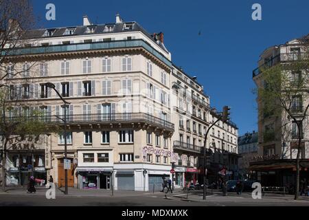 Paris, boulevard Magenta, unité centrale boulevard Magenta - boulevard de Strasbourg - rue Saint Laurent, Banque D'Images