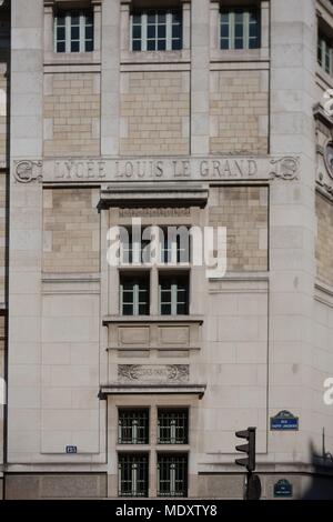 France, Ile de France, Paris, rue saint jacques , Lycée Louis le Grand, Banque D'Images