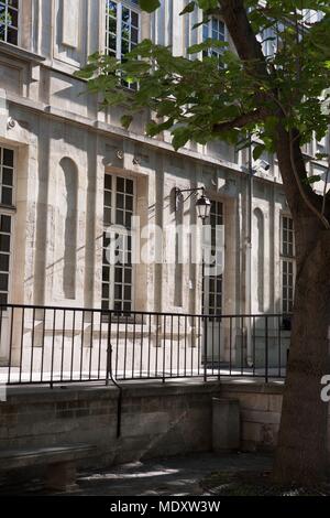 Paris, 14 rue Charlemagne, lycee Charlemagne, cour d'honneur, Banque D'Images