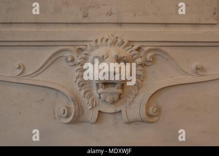 Paris, rue Auguste Comte, lycée Montaigne, hall d'entrée ouvert sur le jardin d'hiver, Banque D'Images