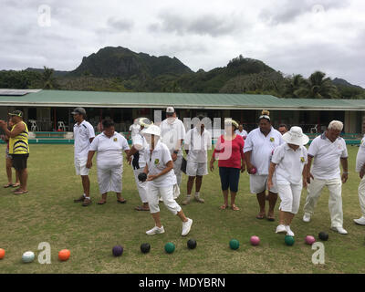 Bowling Club à Rarotonga, îles Cook, le 11 novembre 2017. Banque D'Images