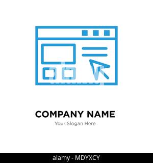Interface d'importation des données de conception de logo d'entreprise, modèle de business entreprise icône vecteur Illustration de Vecteur
