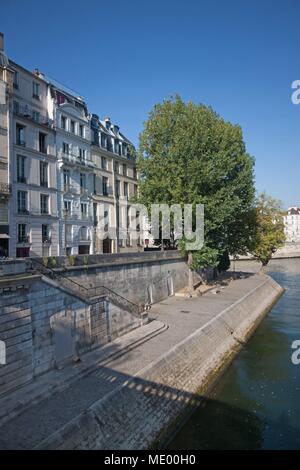 4ème arrondissement, Paris, Île Saint Louis, 41 quai de Bourbon, Philippe Soupault vivaient ici Banque D'Images