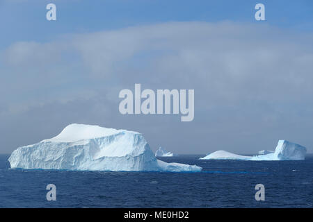 Sunlit icebergs flottant dans le son à l'Antarctique la péninsule Antarctique, l'Antarctique Banque D'Images