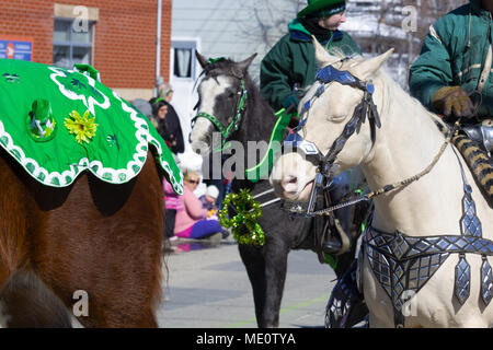 Défilé de la St-Patrick Richmond,Qc. Canada Banque D'Images