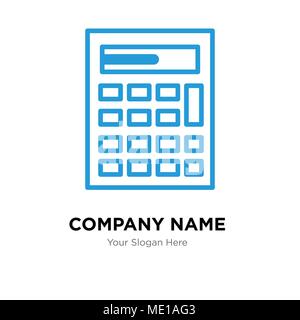 Modèle de conception de logo de société, calculatrice, icône vecteur Business Entreprise Illustration de Vecteur